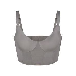 NWT Skims Demi Corset Bra Gray Chalk 34DDD